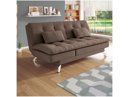 Sofá-cama Casal 3 Lugares Suede Linoforte Jade A2 Imagem de Sofá-cama Casal 3 Lugares Suede Linoforte Jade A2