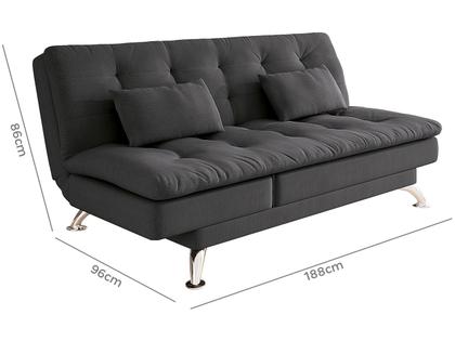 Sofá-cama Casal 3 Lugares Suede Linoforte Jade A2 Imagem de Sofá-cama Casal 3 Lugares Suede Linoforte Jade A2