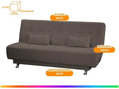 Imagem de Sofá-cama Casal 3 Lugares Suede Matrix