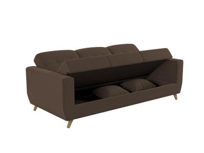 Imagem de Sofá Cama Casal Premium 3 lugares com Baú 2,08 larg Pamela Matrix