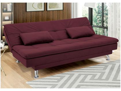 Imagem de Sofá-cama Casal Reclinável Suede Linoforte Yasmin