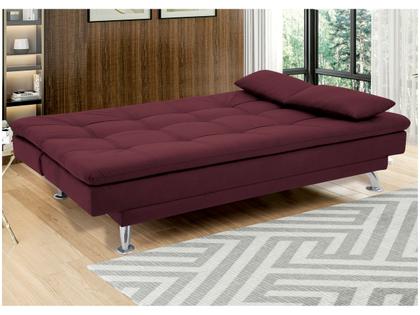 Imagem de Sofá-cama Casal Reclinável Suede Linoforte Yasmin