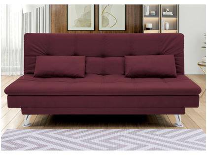 Imagem de Sofá-cama Casal Reclinável Suede Linoforte Yasmin