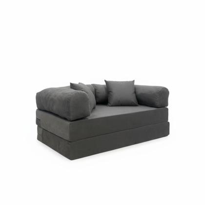 Imagem de Sofá Cama Casal Vem Na Caixa Modular 160x180cm Espuma Tecido Veludo Confortável Estofado Sala Estar Quarto Hóspedes