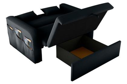 Sofá Cama com Baú 2 Lugares 140cm Lady Day Cinza Matrix Imagem de Sofá Cama com Baú 2 Lugares 140cm Lady Day Cinza Matrix