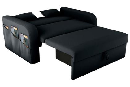 Sofá Cama com Baú 2 Lugares 140cm Lady Day Cinza Matrix Imagem de Sofá Cama com Baú 2 Lugares 140cm Lady Day Cinza Matrix