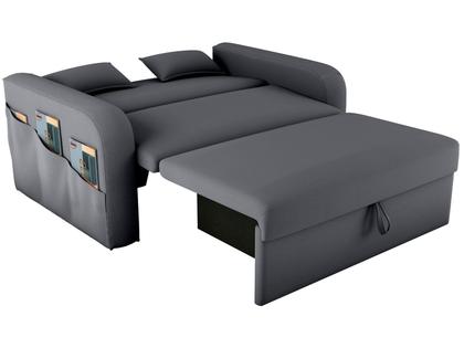 Imagem de Sofá Cama com Baú 2 Lugares 140cm Lady Day Cinza Matrix