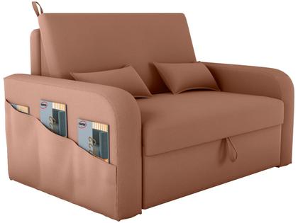 Imagem de Sofá Cama com Baú 2 Lugares 140cm Lady Day Ferrugem Matrix