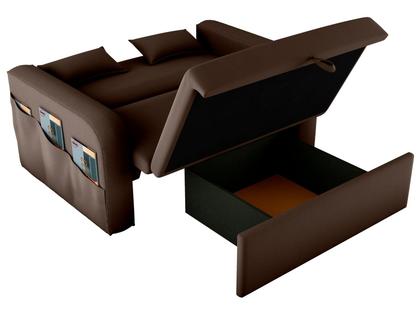 Imagem de Sofá Cama com Baú 2 Lugares 140cm Lady Day Marrom Matrix