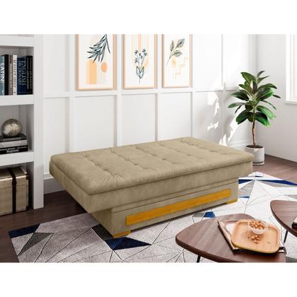 Imagem de Sofa Cama com Baú Berilo Espresso Móveis Bege