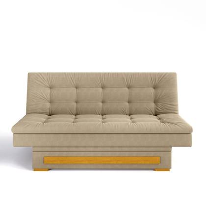 Imagem de Sofa Cama com Baú Berilo Espresso Móveis Bege