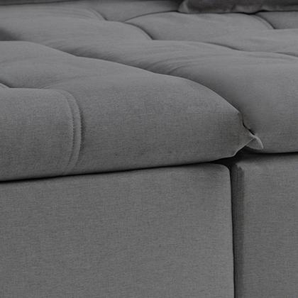 Imagem de Sofá Cama Dallas 170 Cm sem Caixa Veludo Cinza Chumbo