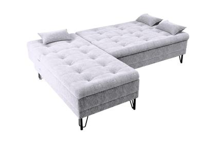 Imagem de Sofá Cama e Chaise 3 lugares 200cm Nice Cinza Matrix