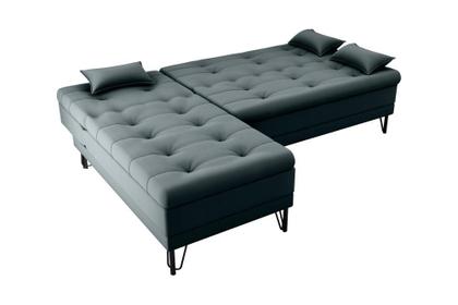 Imagem de Sofá Cama e Chaise 3 lugares 200cm Nice Preto Matrix