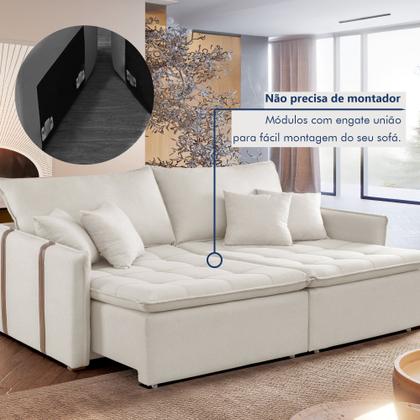 Imagem de Sofá Cama em Madeira Eucalipto 200cm Detroid Yescasa Veludo