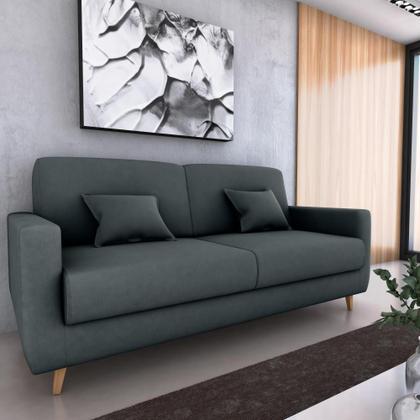 Imagem de Sofá Cama Emília 2 Lugares 190cm Cinza Matrix
