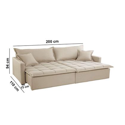 Sofá Cama Flora 02 Módulos de 100cm Br 15cm Meu Sofá Online Imagem de Sofá Cama Flora 02 Módulos de 100cm Br 15cm Meu Sofá Online