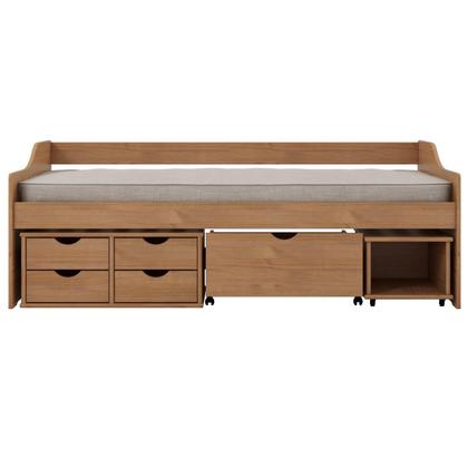 Imagem de Sofá Cama Floro 5 Gavetas e 1 Nicho - Amêndoa