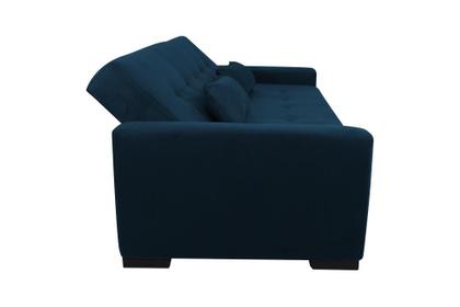 Sofá Cama Lavínia 3 Lugares 203cm Azul Matrix Imagem de Sofá Cama Lavínia 3 Lugares 203cm Azul Matrix