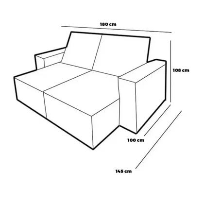 Imagem de Sofá Cama Lima 180cm em Linho 2 Lugares Retrátil e Reclinável União Cor Cinza