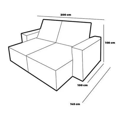Imagem de Sofá Cama Lima 200cm em Linho 3 Lugares Retrátil e Reclinável União Cor Bege