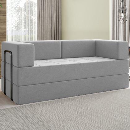 Imagem de Sofa Cama Modular 2 Lugares 180 cm Monaco Linho VConcept