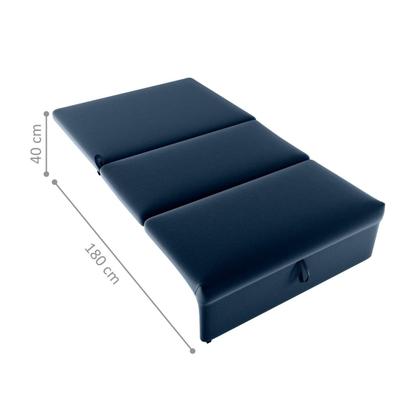 Imagem de Sofá Cama para Descanso Alice Veludo Azul