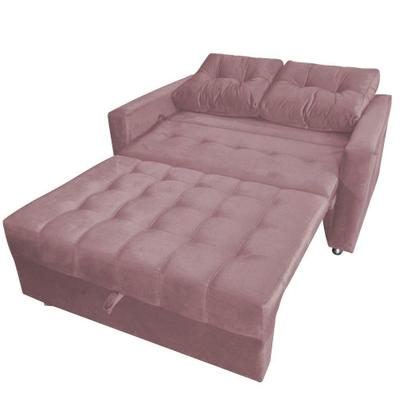 Imagem de Sofá Cama Reclinável 2 Lugares 140cm Drika rosa Matrix