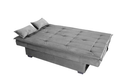 Imagem de Sofá Cama Reclinável 2 Lugares 180cm Esmeralda Cinza Matrix