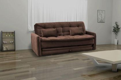 Imagem de Sofá Cama Reclinável 2 Lugares Madalena Marrom Matrix