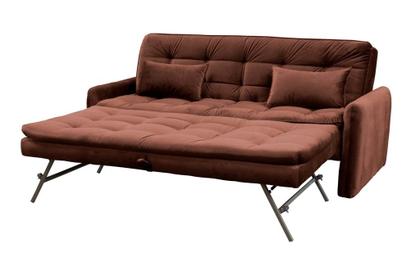 Imagem de Sofá Cama Reclinável 2 Lugares Madalena Marrom Matrix