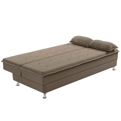 Imagem de Sofá Cama Reclinável Besthouse Ubatuba Veludo Capuccino