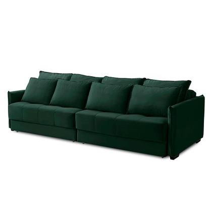 Imagem de Sofá Cama Retrátil e Reclinável 2,10m com Molas Cairo Veludo Mirra Decor
