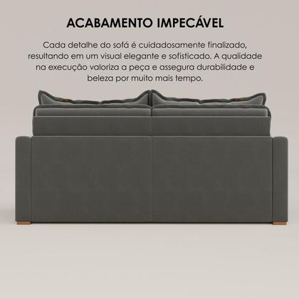 Imagem de Sofá Cama Retrátil em Madeira Eucalipto e Linho 200cm Flórida