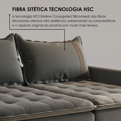 Imagem de Sofá Cama Retrátil em Madeira Eucalipto e Linho 200cm Flórida