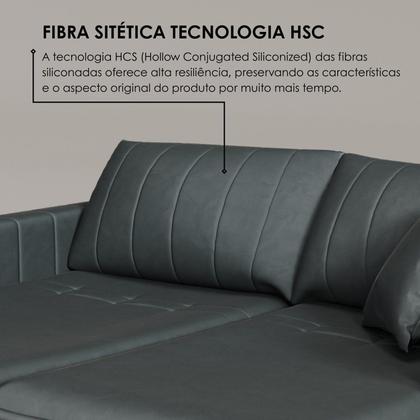 Imagem de Sofá Cama Retrátil em Madeira Eucalipto e Veludo 230cm Uruguai