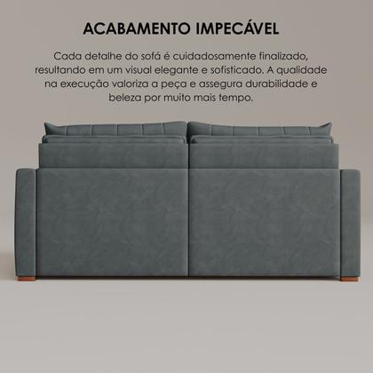 Imagem de Sofá Cama Retrátil em Madeira Eucalipto e Veludo 230cm Uruguai