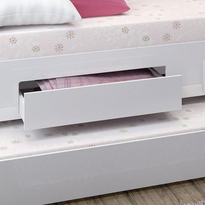 Imagem de Sofá Cama Solteiro Ditália Cama Auxiliar 2 Gav. CM-08 Branco