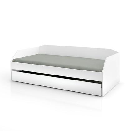 Imagem de Sofá Cama Solteiro Duo com Cama Auxiliar em Mdf Reforçado 15mm Branco