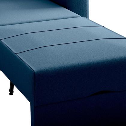 Sofá-Cama Solteiro Marisol Suede Azul - Modern Imagem de Sofá-Cama Solteiro Marisol Suede Azul