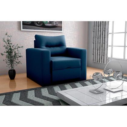 Sofá-Cama Solteiro Marisol Suede Azul - Modern Imagem de Sofá-Cama Solteiro Marisol Suede Azul