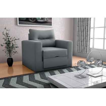 Imagem de Sofá-Cama Solteiro Marisol Suede Cinza