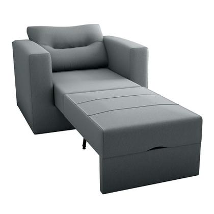 Imagem de Sofá-Cama Solteiro Marisol Suede Cinza