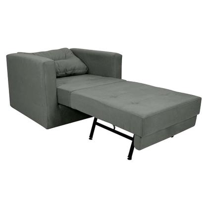 Sofá-Cama Solteiro Marisol Suede Cinza - Modern Imagem de Sofá-Cama Solteiro Marisol Suede Cinza