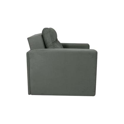 Sofá-Cama Solteiro Marisol Suede Cinza - Modern Imagem de Sofá-Cama Solteiro Marisol Suede Cinza