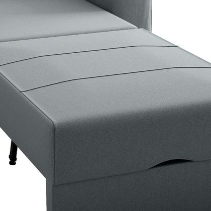 Imagem de Sofá-Cama Solteiro Marisol Suede Cinza