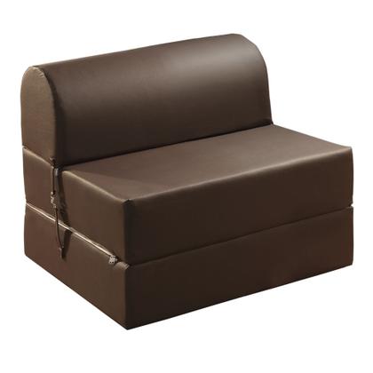 Imagem de Sofá Cama Solteiro Retrátil 65cm material sintético Smart Minimalista Marrom