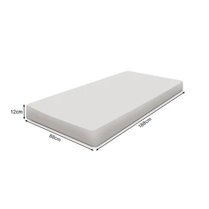 Imagem de Sofá Cama Solteiro Verona Mona Castanho Estofado Capitonê Veludo Bege Acompanha 1 Colchão