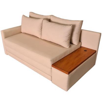 Imagem de Sofá Cama USB com Tampo Lateral Direito Tecido Acquablock Medida 180cm