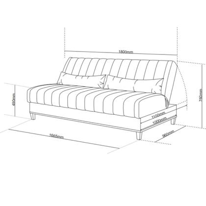 Imagem de Sofa Cama Veneza 1,80 Reclinável 3 Lugares Veludo Oliva Casa Giulia